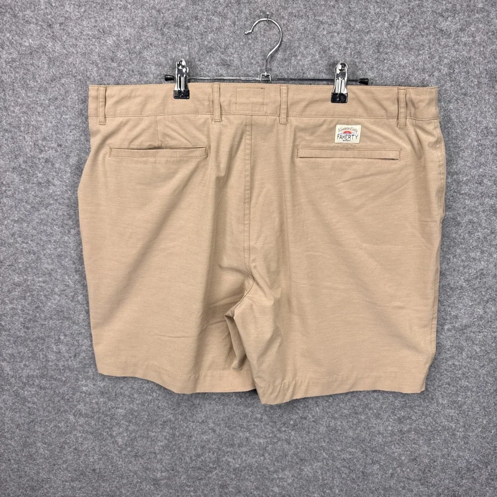 Faherty All Day Shorts Mens Khaki Tan Hybrid Boardshorts Stretch Quick Dry‎ 38